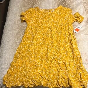 Yellow Floral Kids Dress